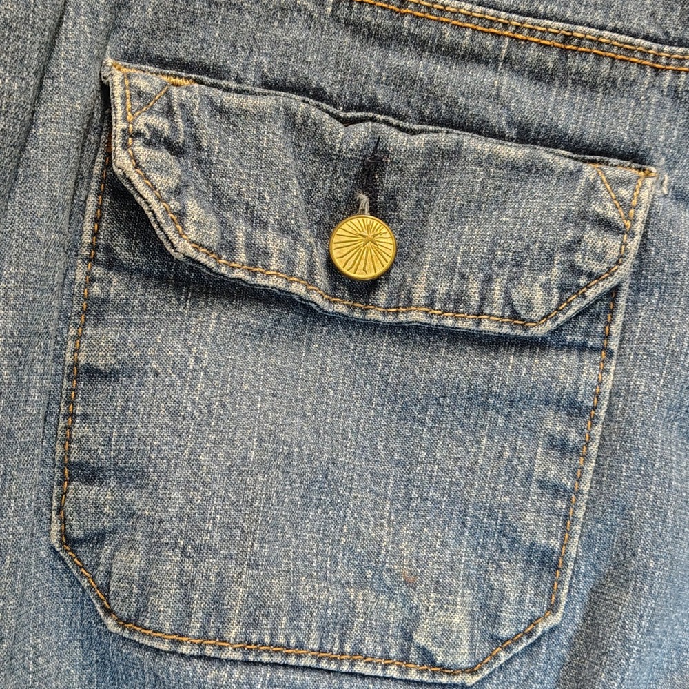 Levi Strauss Signature Women Blue Crop Capri Jeans Mid Rise Straight Leg Size 12 - Picture 5 of 14